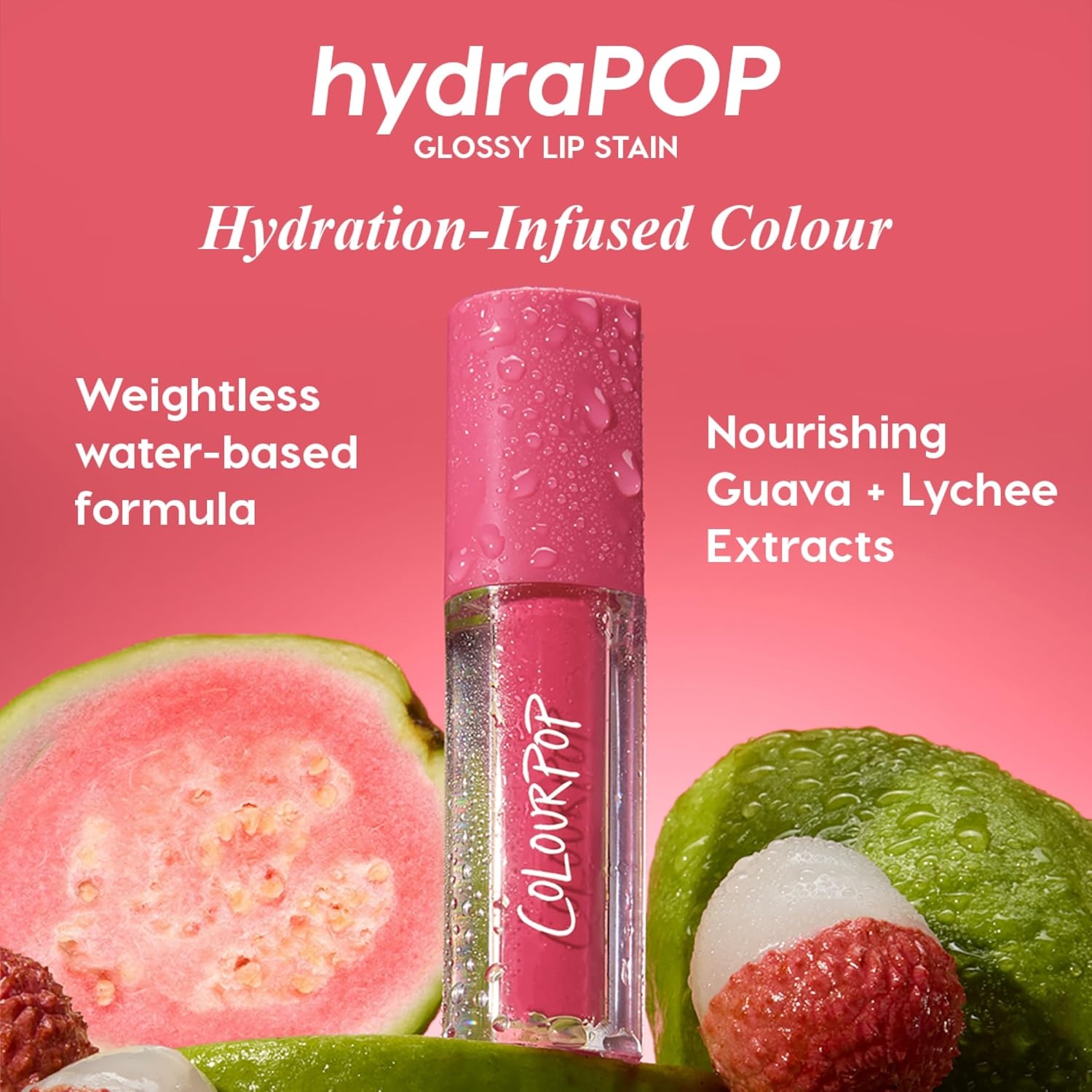 image:imageColourPop HydraPop Glossy Lip Stain Hydrating Lip Gloss That Fades Into A Soft Tint NonDrying amp LongLasting WaterBased GlosstoStain Finish Fruit Punch 011 Fl Oz90s Babe Fruit Punch