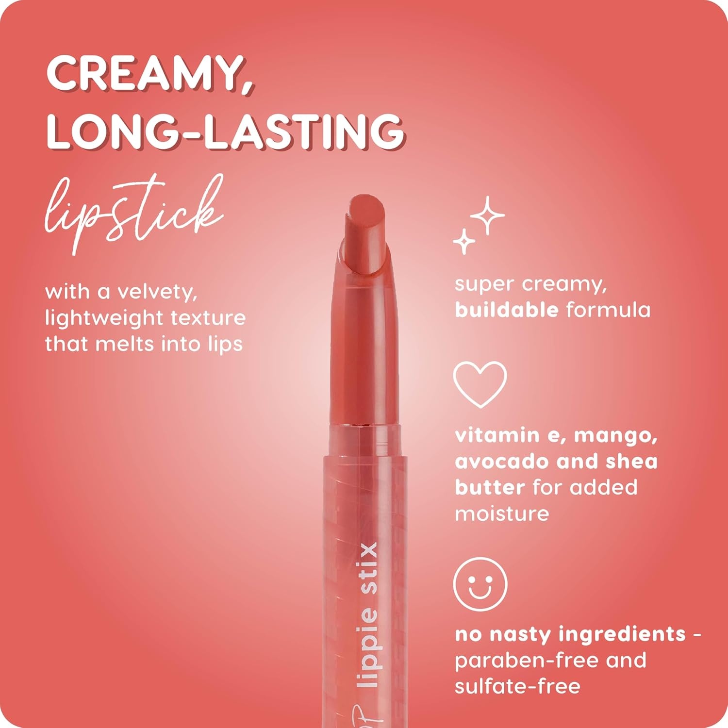 image:imageColourPop Lippie Stix LongLasting Matte Lipstick Formulated with Vitamin E amp Shea Butter for All Day Moisture Richly Pigmented Dusty Coral Lipstick Paraben and Sulfate Free Topanga 04 ozTopanga
