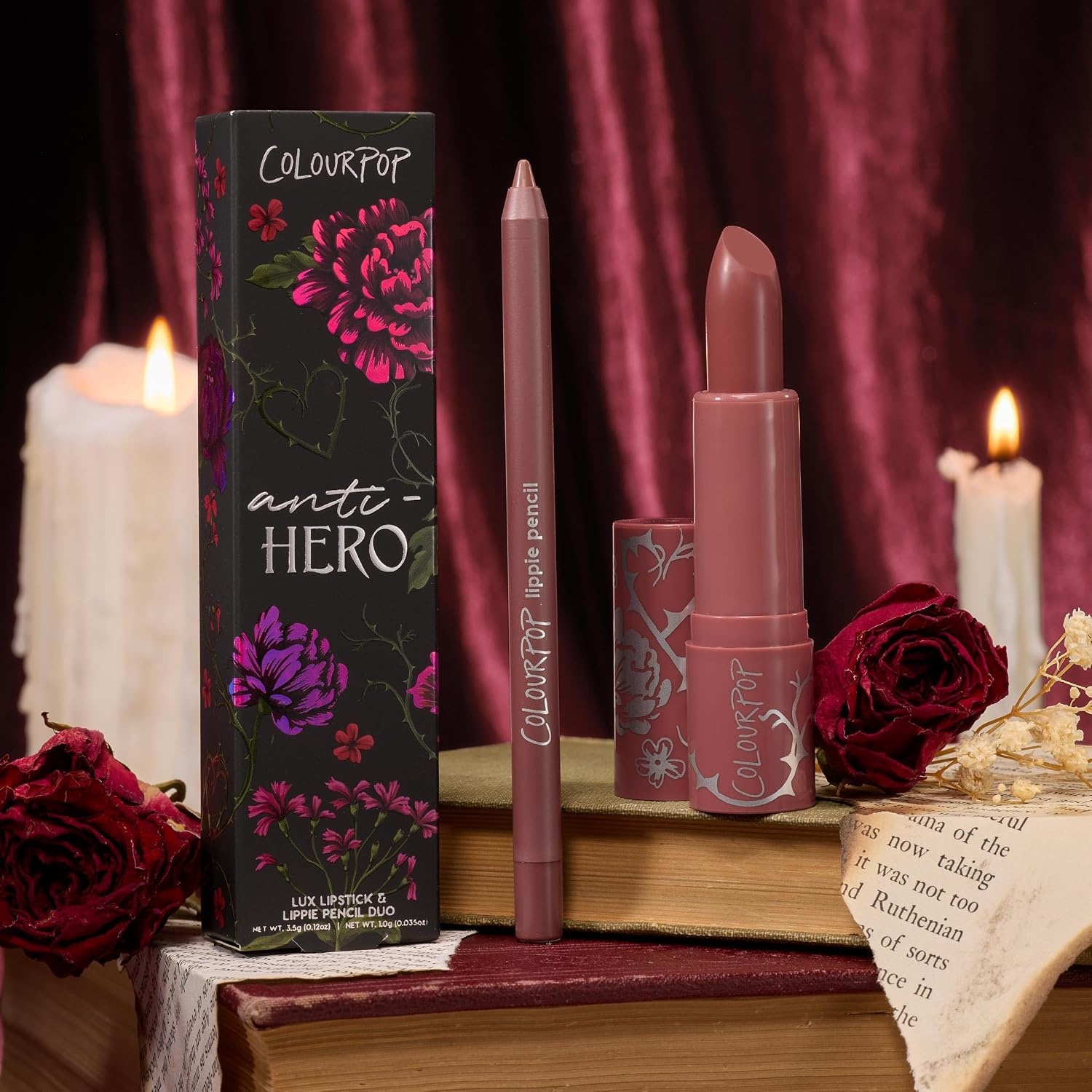 image:imageColourPop Slow Burn Lipstick amp Lip Pencil Kit 016 ozAntiHero