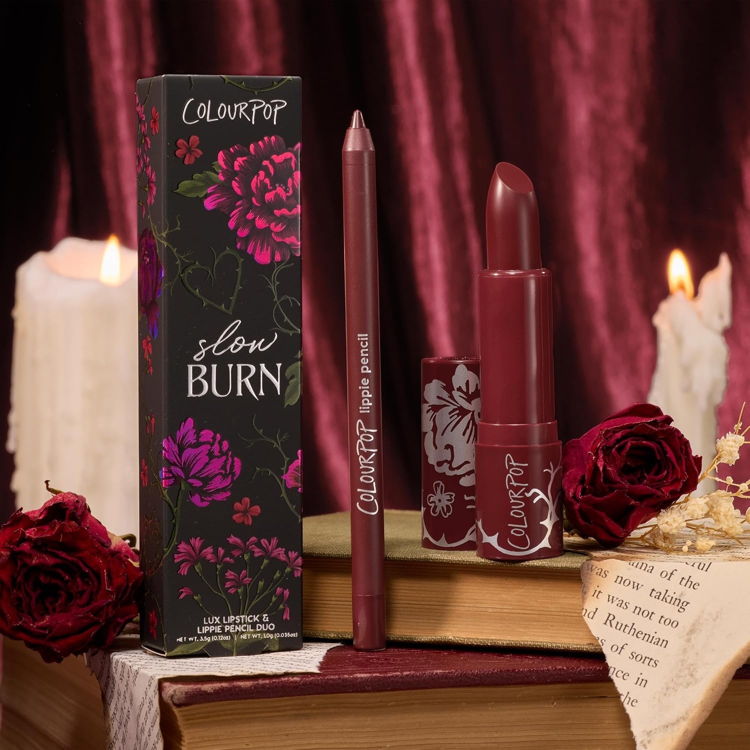 image:imageColourPop Slow Burn Lipstick amp Lip Pencil Kit 016 ozSlow Burn