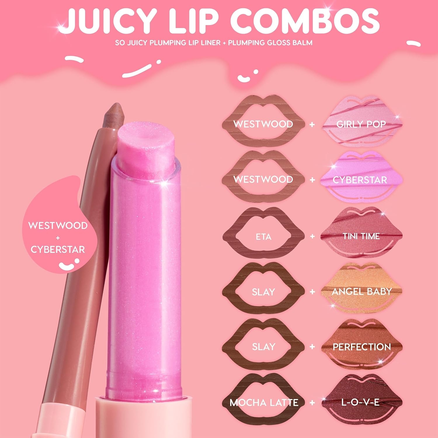 image:imageColourPop So Juicy Plumping Lip Gloss Balm Angel Baby 007 ozGirly Pop